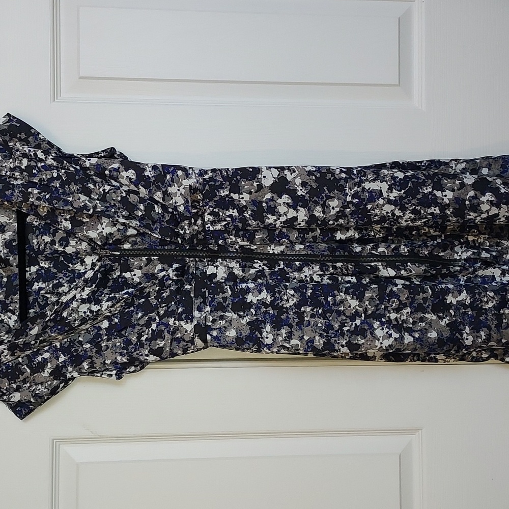 H&M Zip Up Floral Silky Dress Size 8